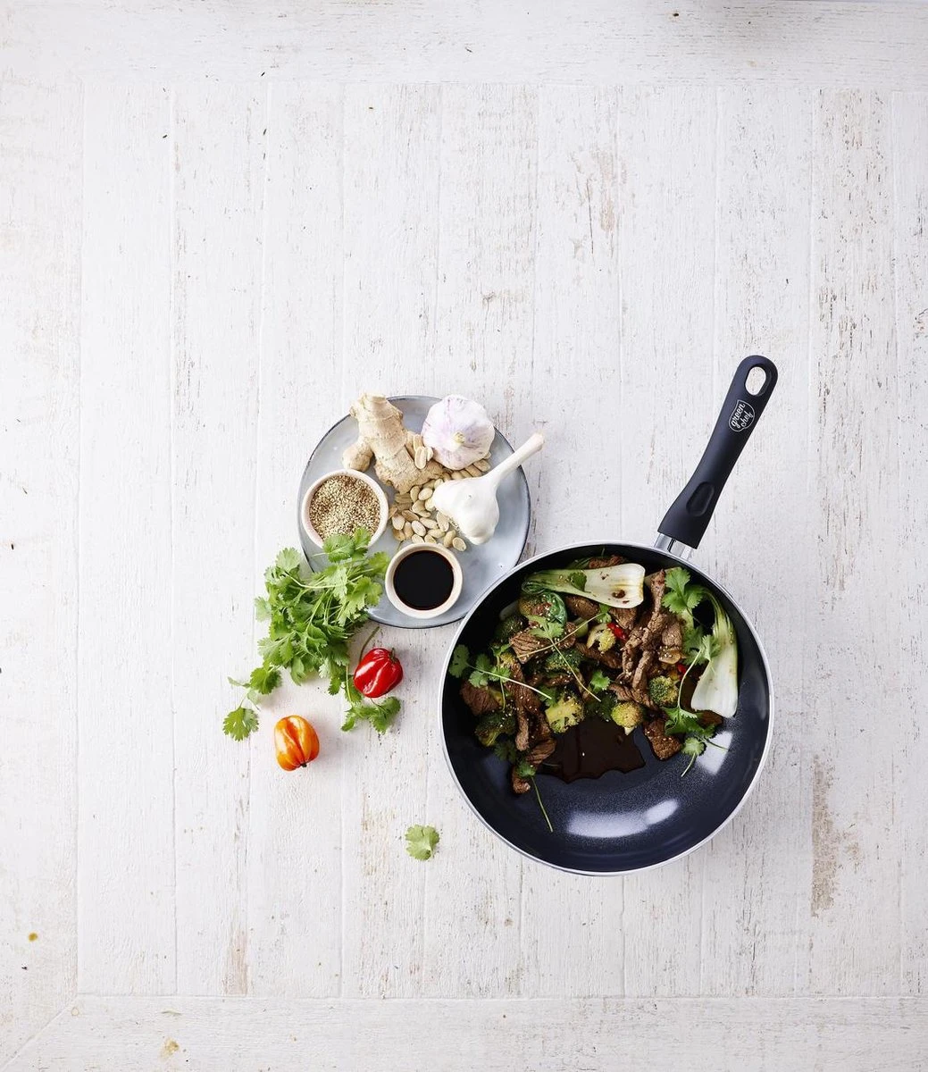 GreenChef Diamond Inductie Hapjespan - Ø28 Cm - Keramisch - PFAS-vrij - Afbeelding 2