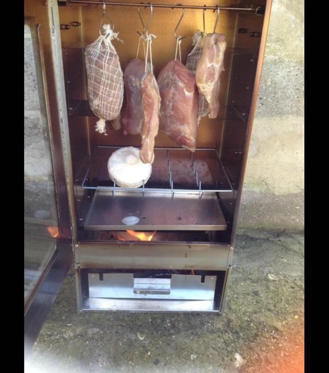 2-L Home & Garden XL Rookoven - RVS - 80x40x28 Cm - 3 Etages - Afbeelding 6