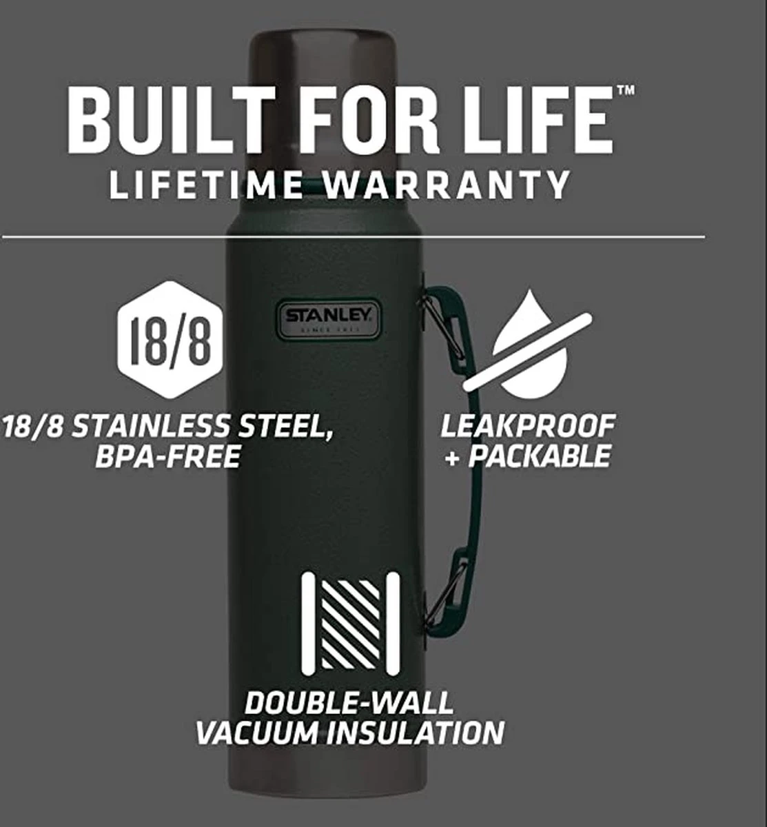 Stanley The Legendary Classic Bottle 1,40L - Thermosfles - Hammertone Green - Afbeelding 6