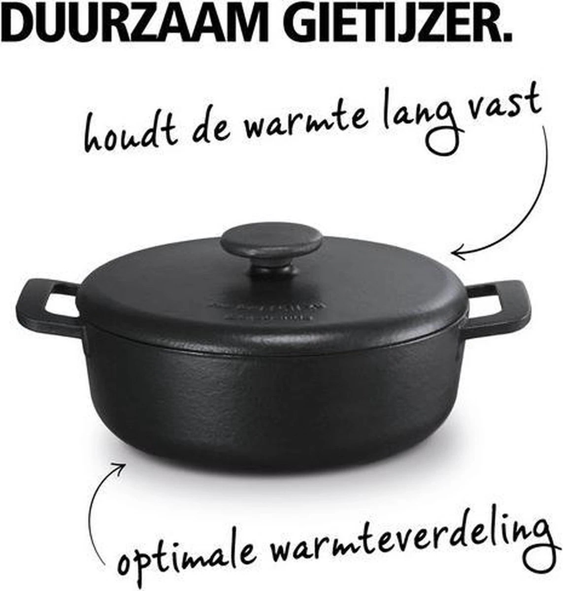 Brabantia The Dutch Braadpan - Matt Black - 28 Cm - Gietijzer - Afbeelding 8