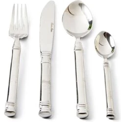 Riviera Maison Bestekset Zilver - Bon Appétit Cutlery - Set Van 4 Stuks