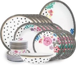 Melli Mello Nora Dots - Serviesset - Complete Serviesset 6 Personen - Bloemen - Stippen