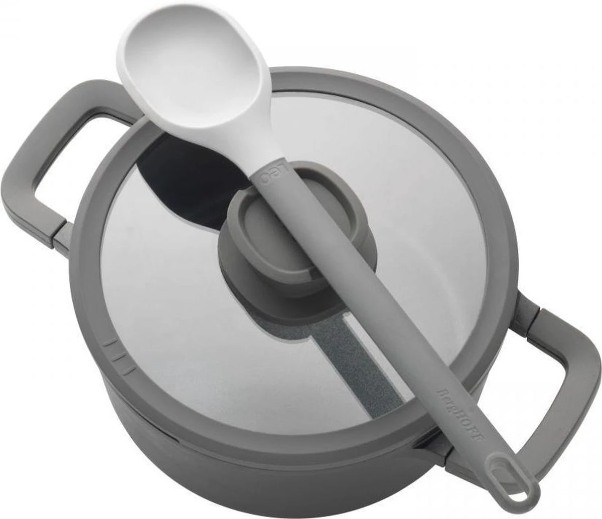 BergHOFF Leo Hapjespan Stone - 28 Cm - Met Glazen Deksel - Afbeelding 2