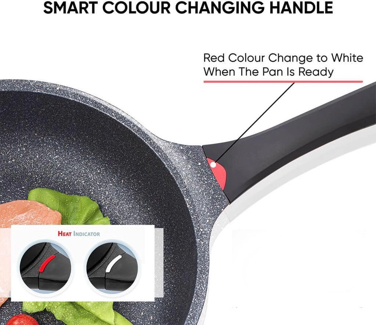 Wokpan - Multifunctionele 3 In 1 Pan Met Deksel + Wok + Hapjespan 28 Cm - Afbeelding 2