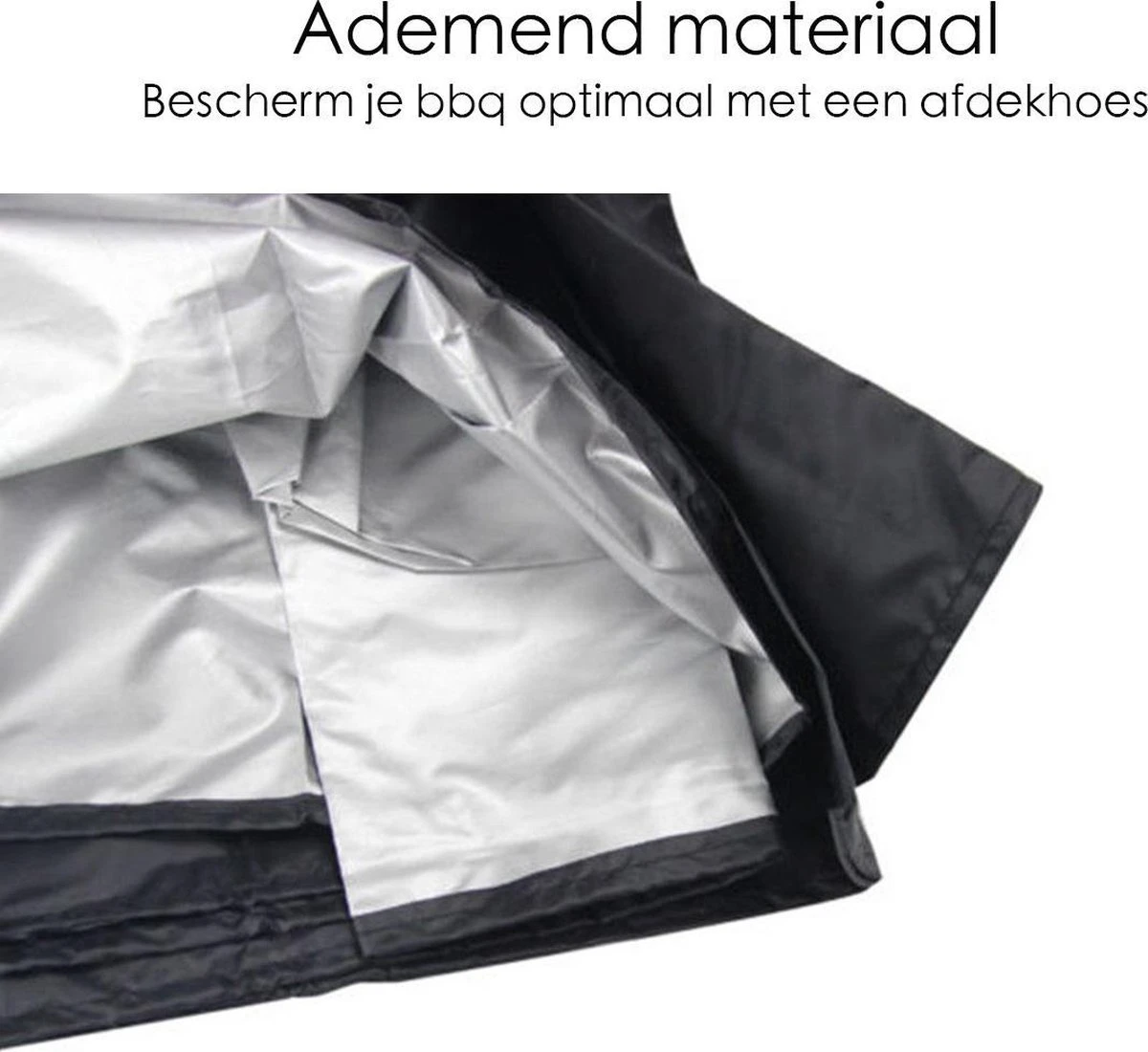 BBQ Beschermhoes - Voor Kamado - Universeel - Tot 23 Inch - Zwart - Afbeelding 7