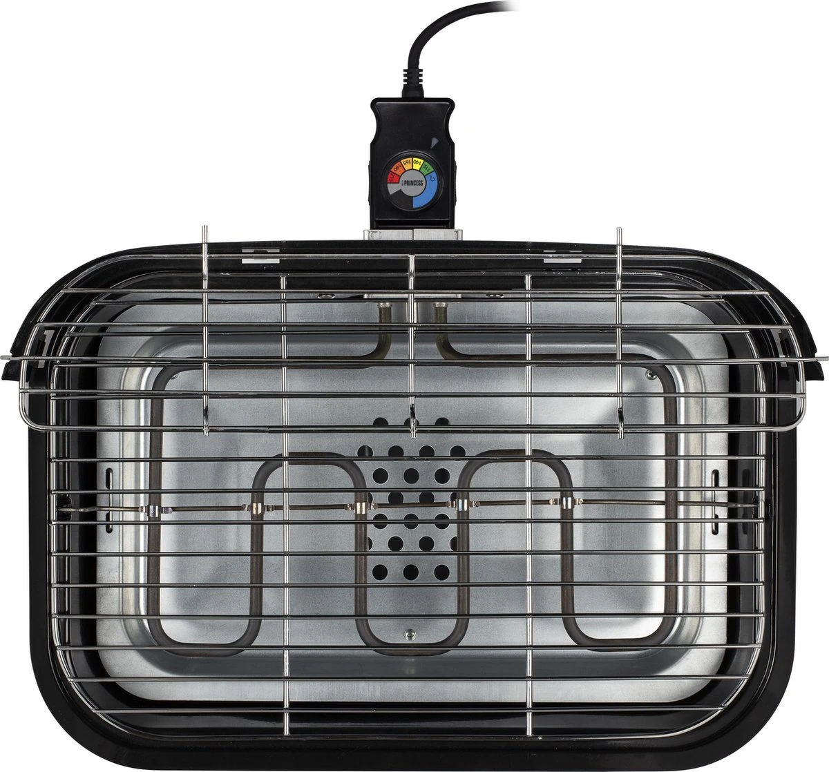 Princess 112252 Hybride Barbecue – Elektrische BBQ - Tafelmodel - 2000W - 44x 29cm - Gebruik Elektrisch Of Met Kolen - Afbeelding 3