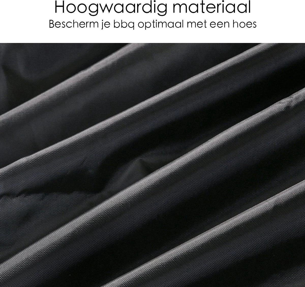 BBQ Beschermhoes - Voor Kamado - Universeel - Tot 23 Inch - Zwart - Afbeelding 2