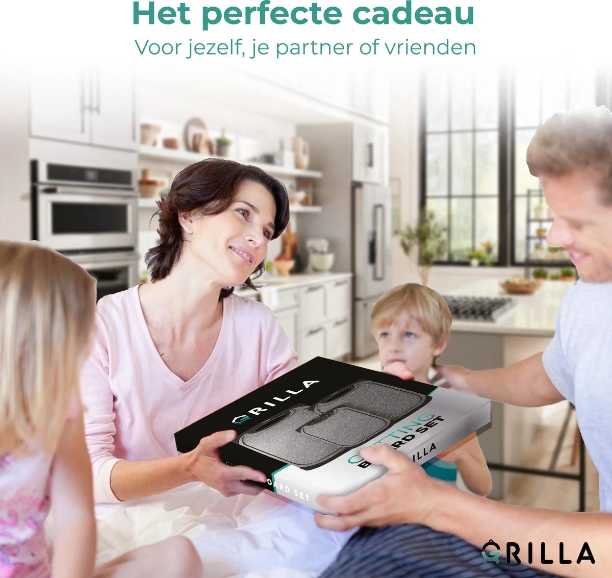 Grilla Snijplankenset - 3 Stuks - Marmer Look - Snijplank Set Kunststof - Afbeelding 3