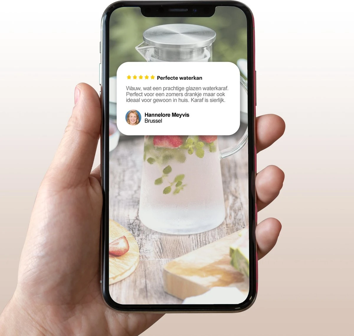 MÊZON® Schenkkan - Glazen Waterkan - Waterkaraf Voor Fruitwater - Multifunctionele Decanteer Karaf - Kan Met Deksel - 1.5L Capaciteit - Afbeelding 8