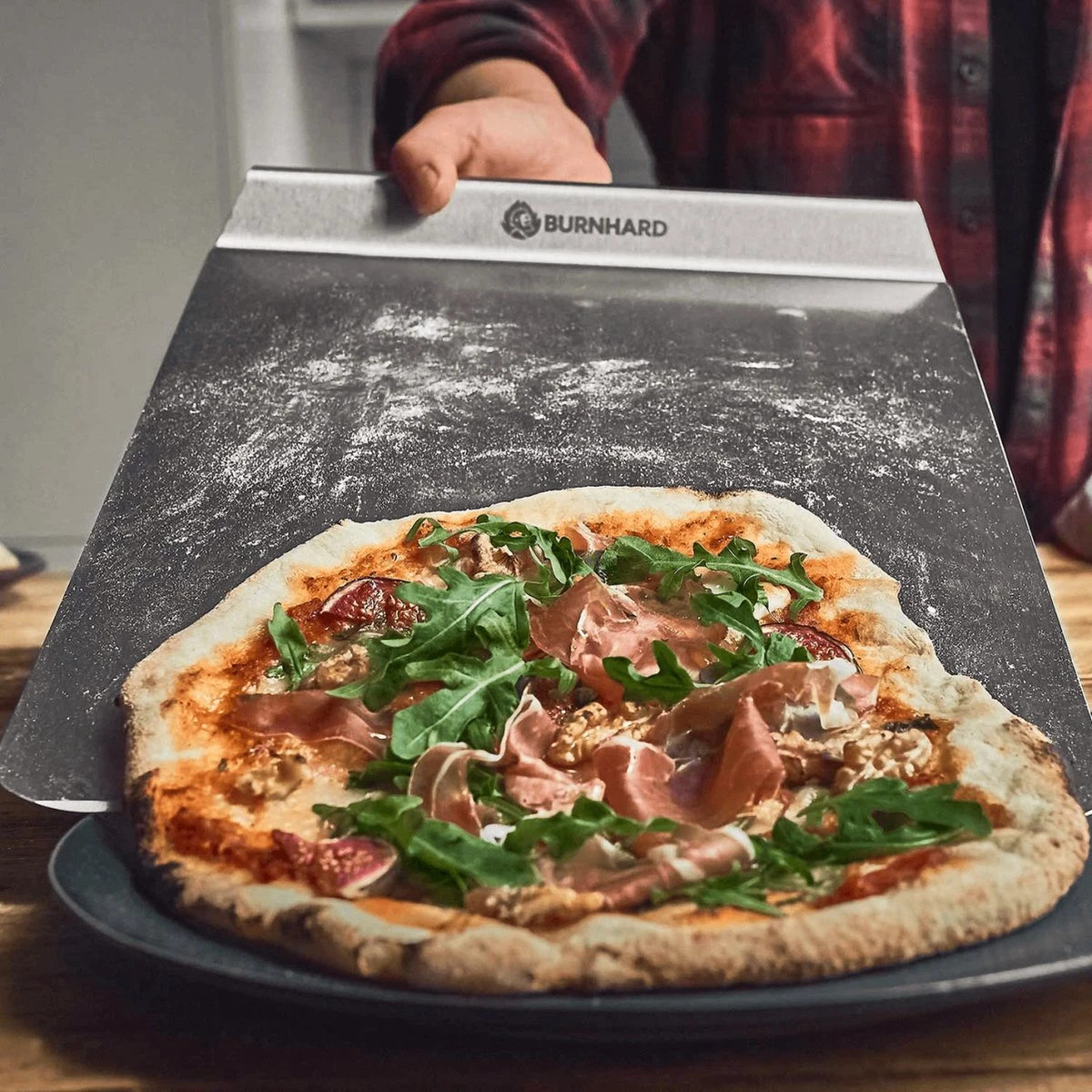 Burnhard Pizzasteen 38 X 30 X 1,5 Cm + Pizzaschep - Afbeelding 8