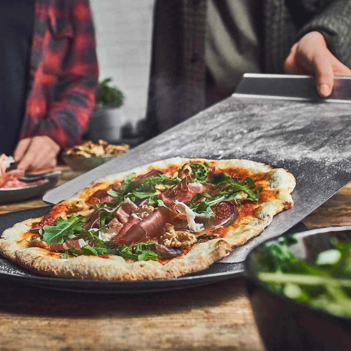 Burnhard Pizzasteen 38 X 30 X 1,5 Cm + Pizzaschep - Afbeelding 15