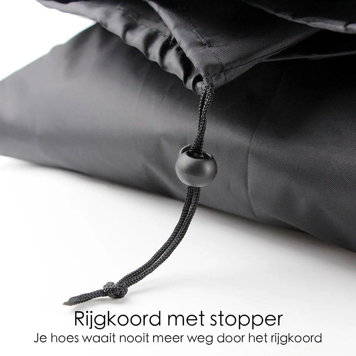 BBQ Beschermhoes - Voor Kamado - Universeel - Tot 23 Inch - Zwart - Afbeelding 6