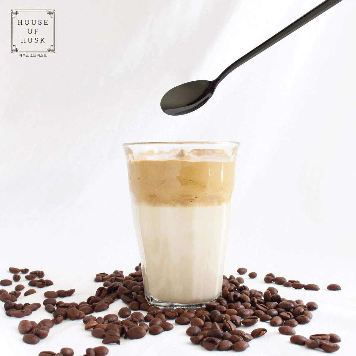 House Of Husk Latte Macchiato Lepels Set - Lange Theelepels - Koffielepels - Longdrinklepels - Sorbetlepels - Barlepel - RVS - 6 Stuks - 20CM - Zwart - Afbeelding 5