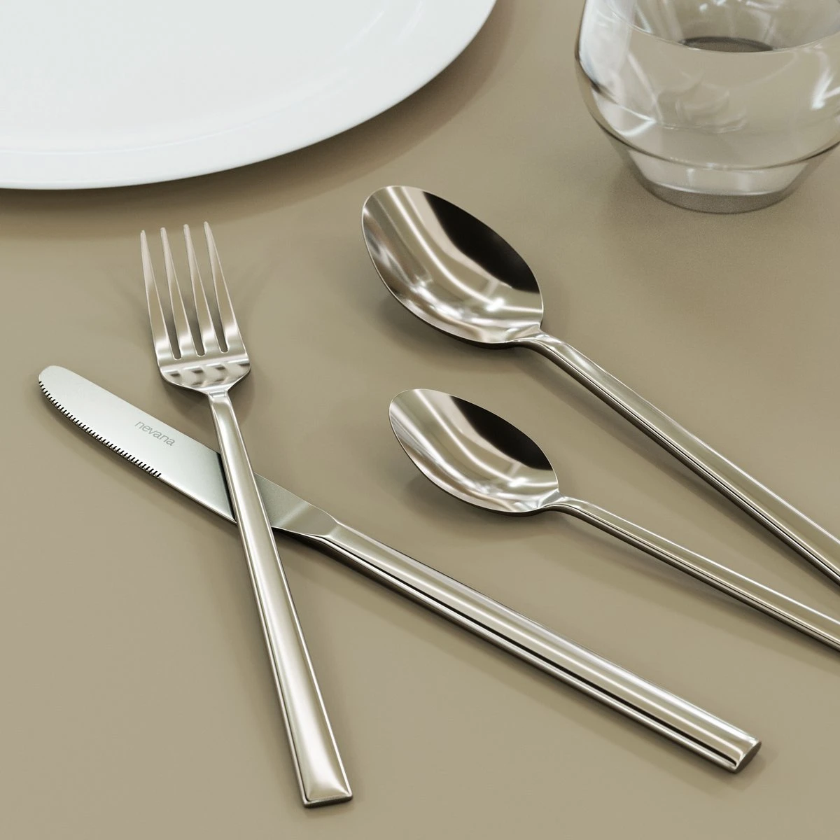 Nevana Bestekset - 24 Delig - 18/10 Edelstaal - Bestek - Lepels, Messen, Vorken - Afbeelding 2