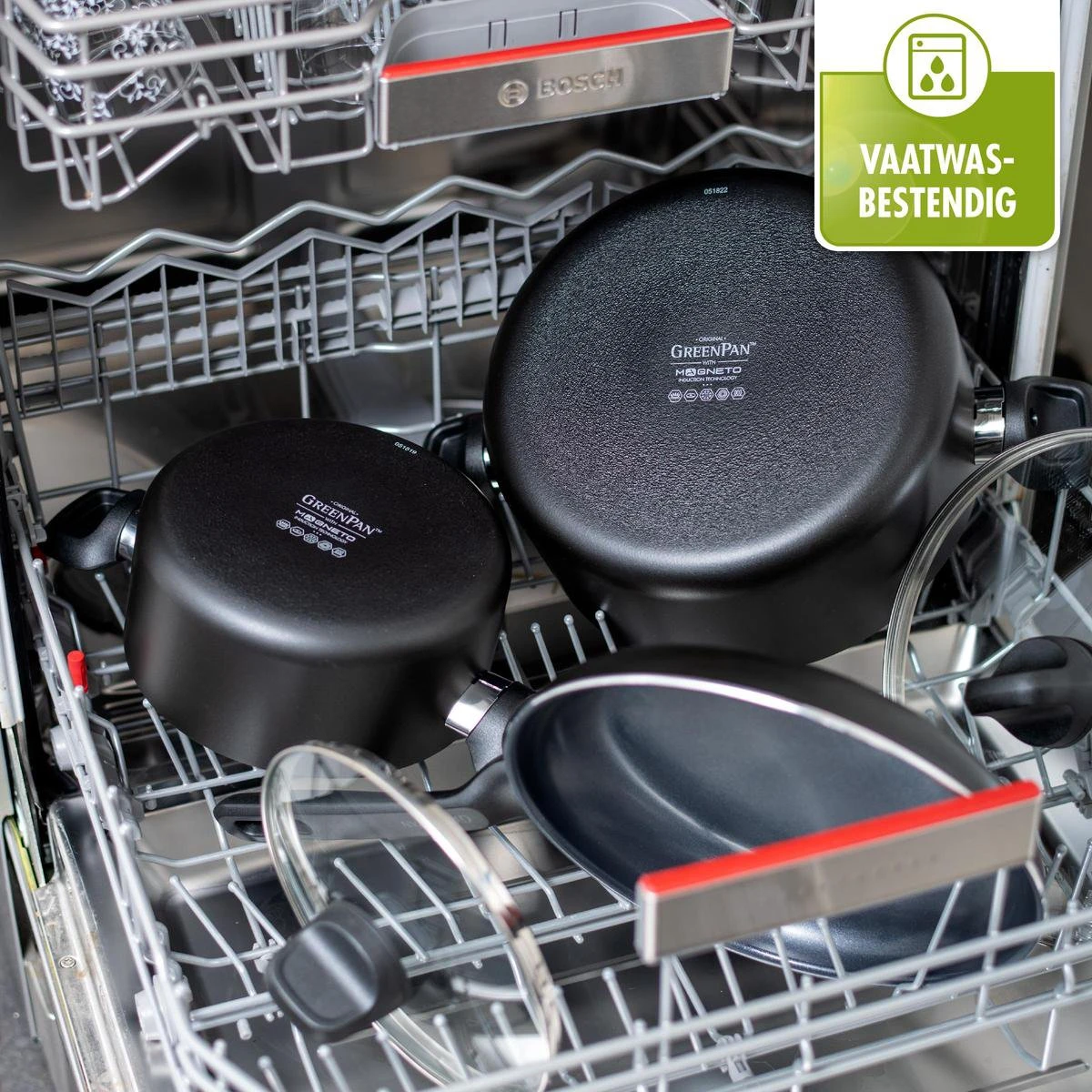 GreenPan Memphis Koekenpannenset - 3-delig - Zwart - Inductie - PFAS-vrij - Afbeelding 16