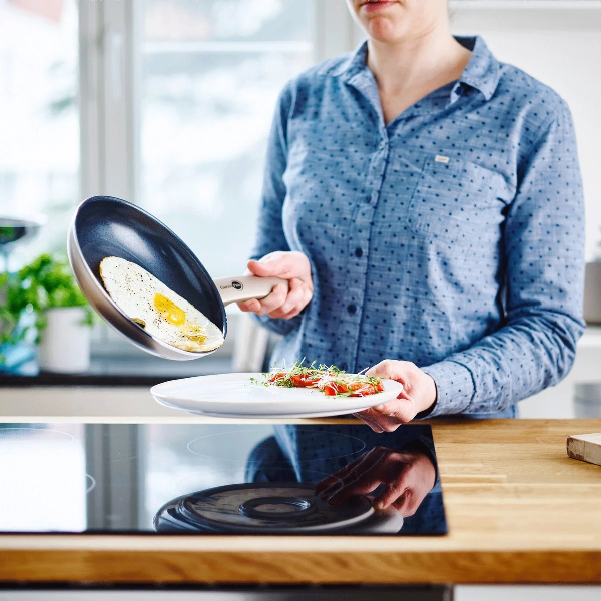 GreenPan Cambridge Koekenpan 24cm - Brons - Inductie - PFAS-vrij - Afbeelding 7