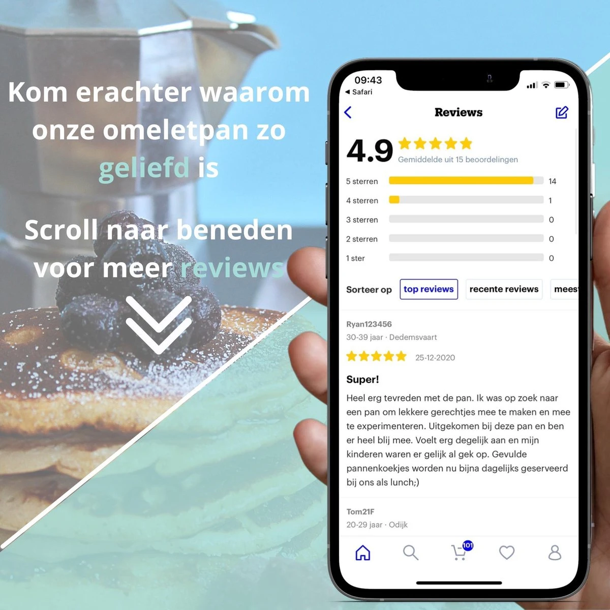 Culistar Pannenkoekenpan Inductie - Pancake Pan - Omeletpan - Omeletmaker - Eierpan - Inclusief Receptenboekje - Afbeelding 7