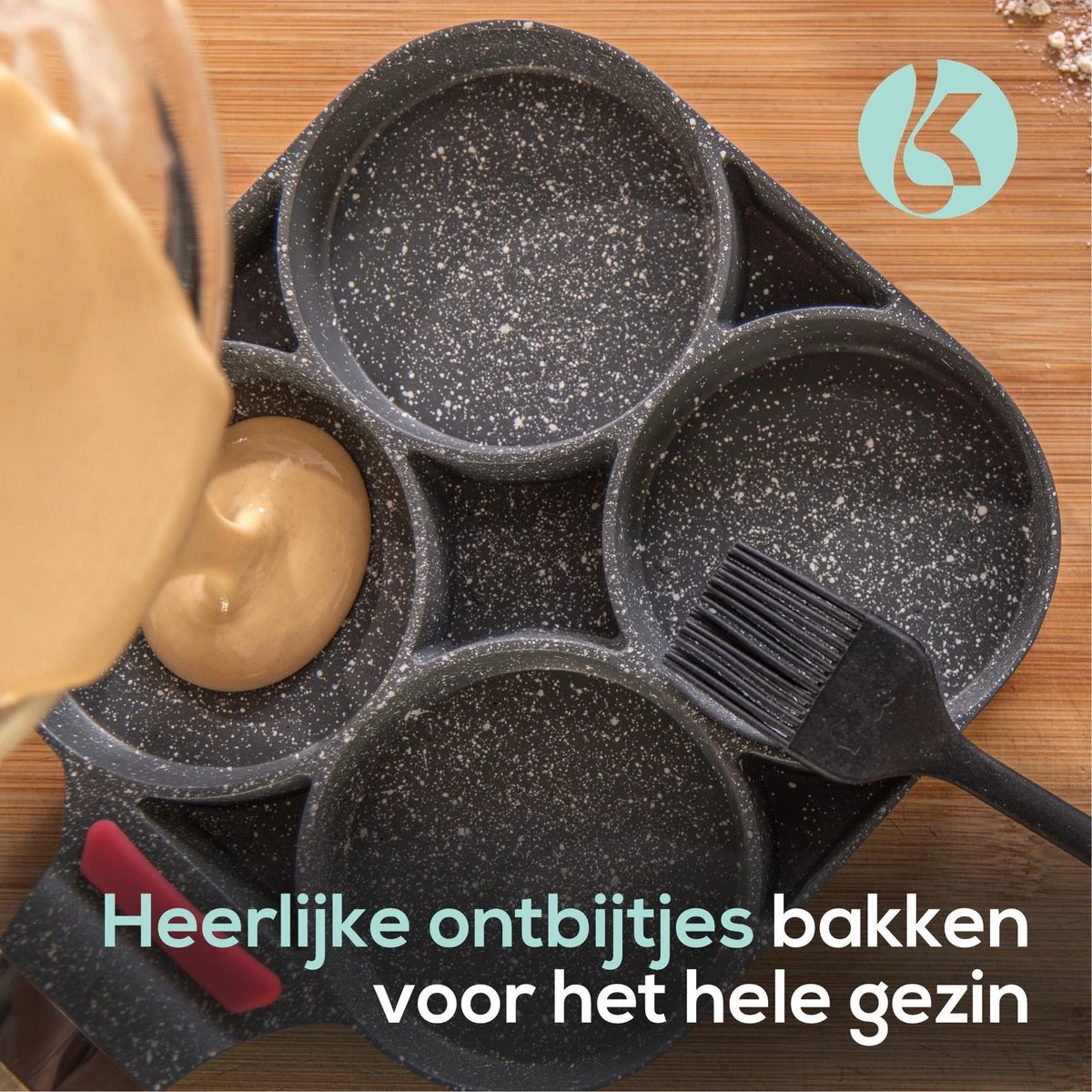 Culistar Pannenkoekenpan Inductie - Pancake Pan - Omeletpan - Omeletmaker - Eierpan - Inclusief Receptenboekje - Afbeelding 9