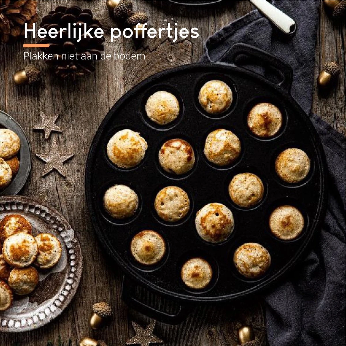 Ocina Poffertjespan Accessoires Set - Doseerfles - Poffertjes Spuitfles - 6x Poffertjes Vork - Kwast - Siliconen Kwast - Bakkwast - Gratis Poffertjes E-Book - Afbeelding 3