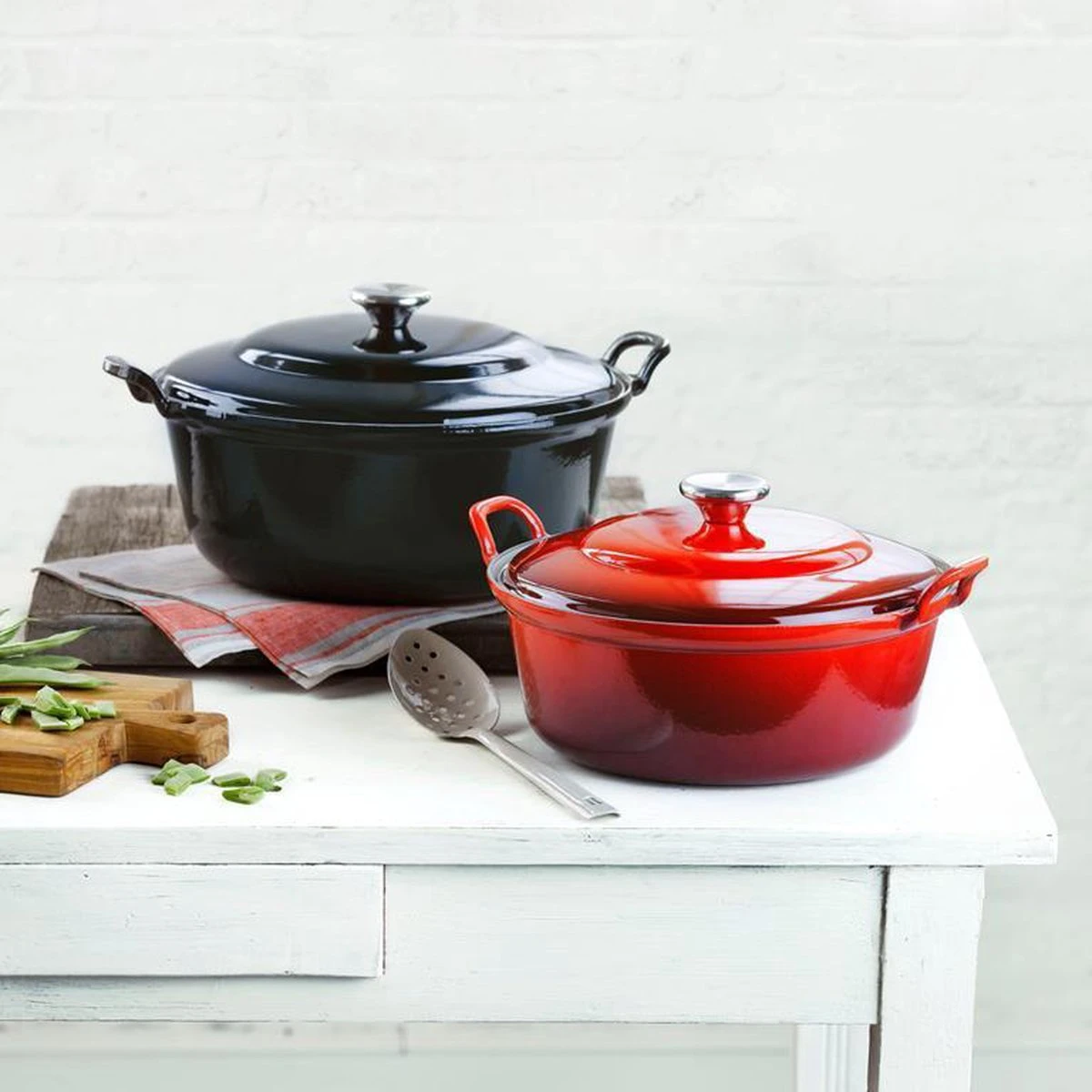 Le Creuset Braadpan Faitout Tradition Kersenrood - ø 24 Cm / 3 Liter - Afbeelding 3