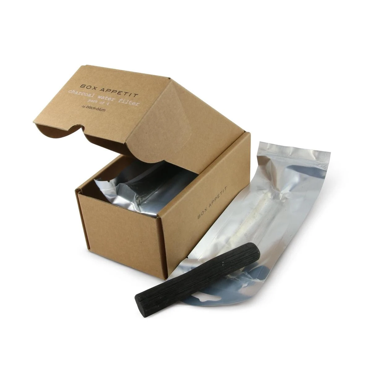 Black + Blum Binchotan Active Charcoal For Eau Good Water Bottles 4-pack - Afbeelding 2