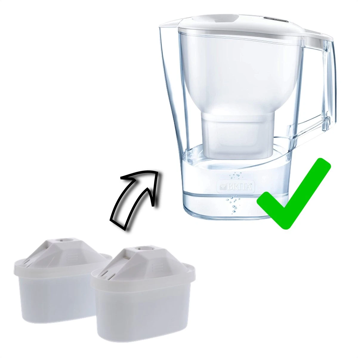 In Round Filterpatronen Geschikt Voor Brita Maxtra - 6 Waterfilters - Afbeelding 4