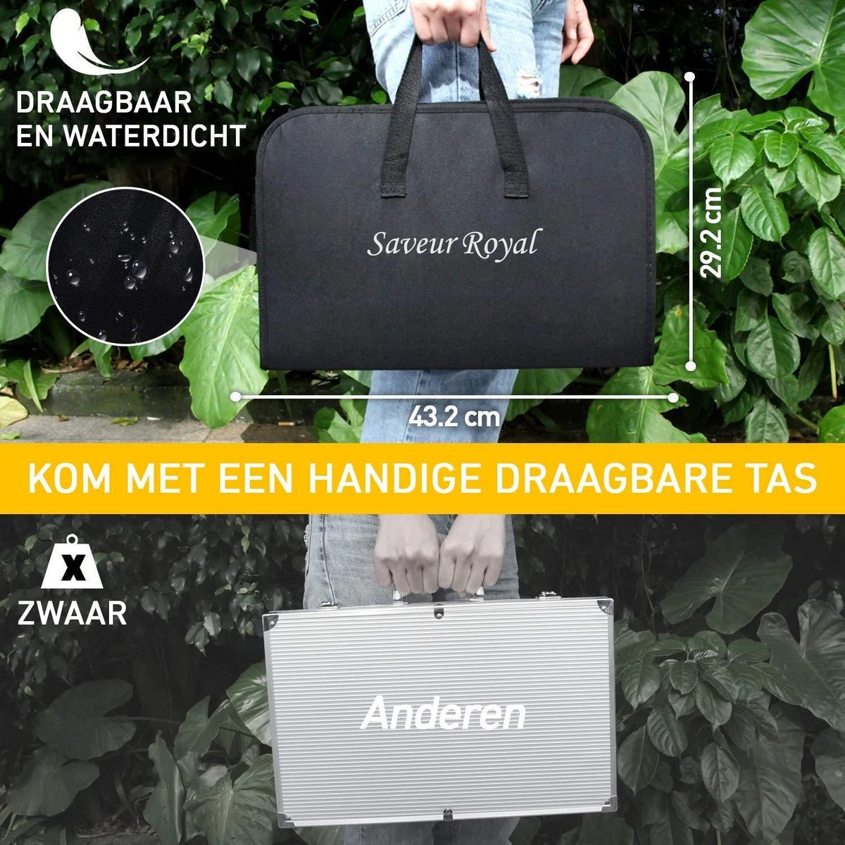 Saveur Royal® 35-delige Barbecue Gereedschapset In Roestvrij Staal - BBQ Grill Set Met Draagtas - Barbecuegerei-sets - Barbecue Accessoires Gereedschap - 35-delig - Afbeelding 13