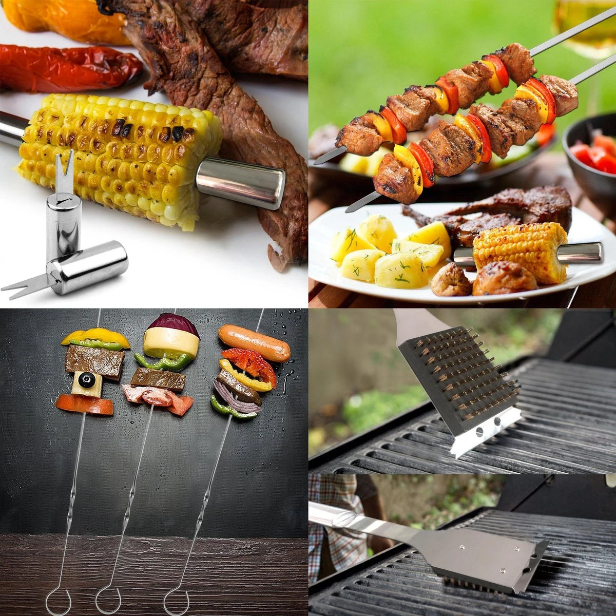 Saveur Royal® 35-delige Barbecue Gereedschapset In Roestvrij Staal - BBQ Grill Set Met Draagtas - Barbecuegerei-sets - Barbecue Accessoires Gereedschap - 35-delig - Afbeelding 14