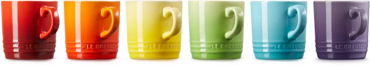 Le Creuset Set Van 6 Koffiebekers 200 Ml Regenboog Kleuren - Afbeelding 6