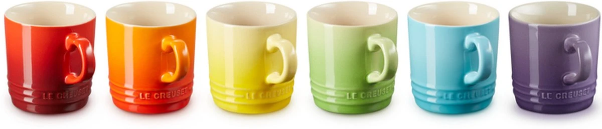 Le Creuset Set Van 6 Koffiebekers 200 Ml Regenboog Kleuren - Afbeelding 5