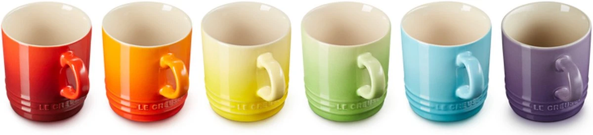 Le Creuset Set Van 6 Koffiebekers 200 Ml Regenboog Kleuren - Afbeelding 2