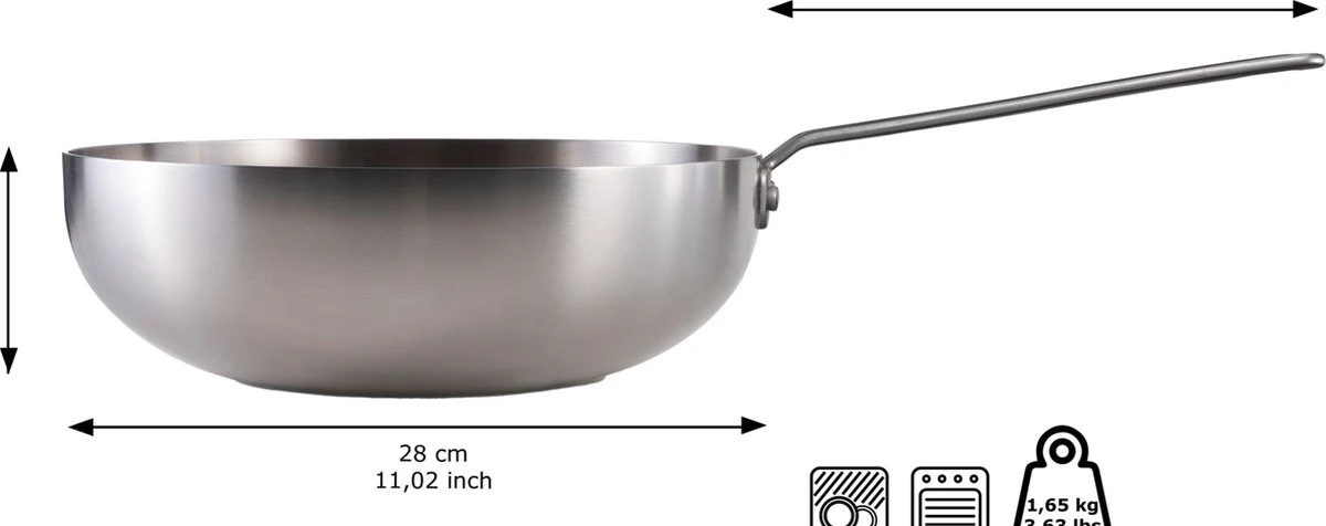 Skottsberg Wok Stainless Steel 28 Cm Roestvrijstaal - Afbeelding 2