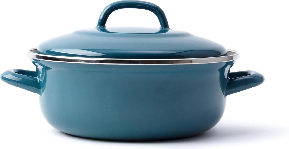 BK Fortalit Braadpan Ø 24 Cm - Blauw - Emaille - Inductie