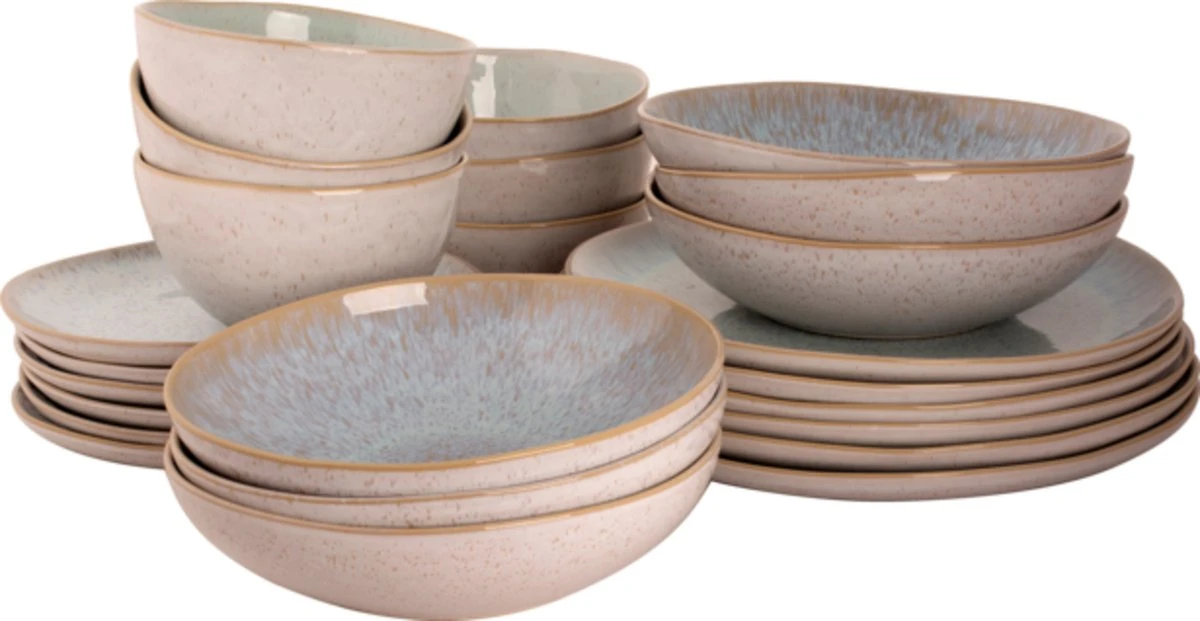 Palmer Serviesset Light Blue Sea Stoneware 6-persoons 24-delig Blauw - Afbeelding 15
