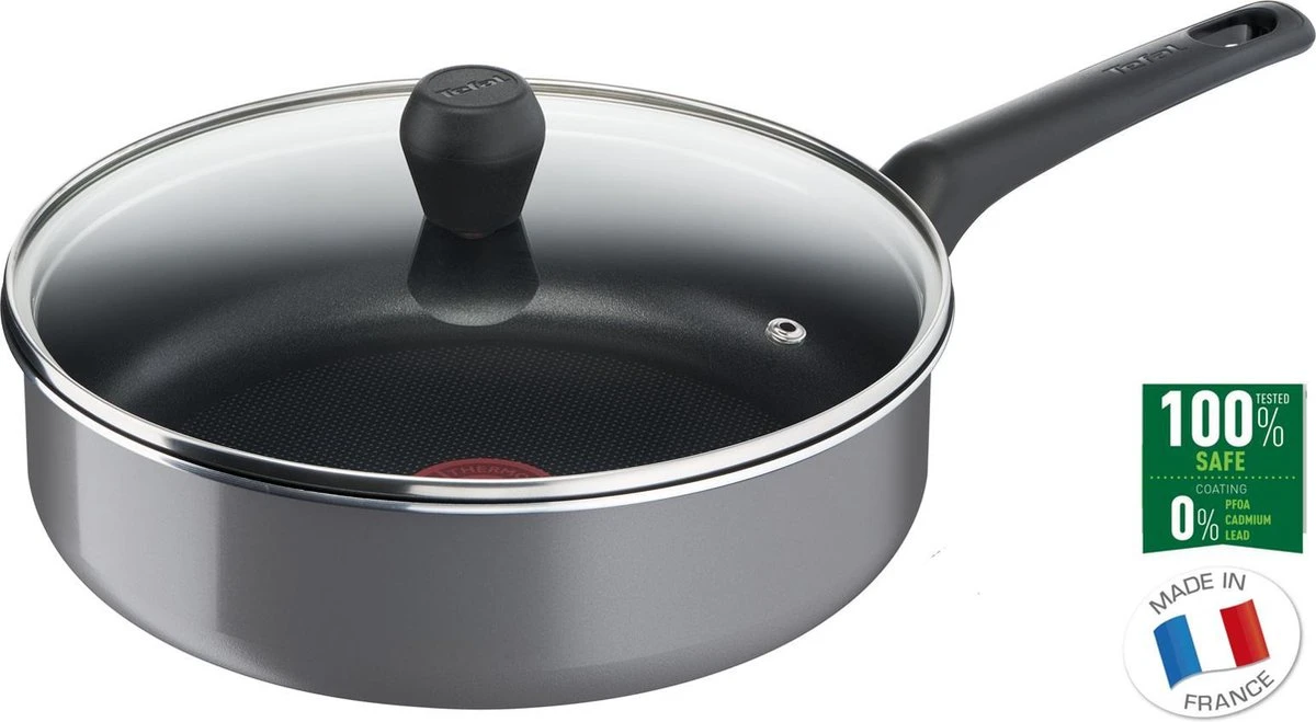 Tefal Easy Plus Hapjespan - Ø 24 Cm + Deksel - Niet Geschikt Voor Inductie