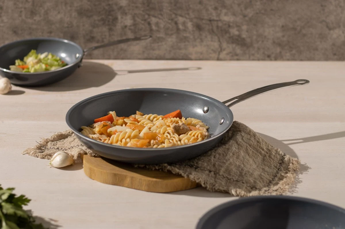 Swiss Pro+ - Koekenpannenset - 3 Delig - Keramisch - Inductie - Milieuvriendelijk - PFAS - PFOA Vrij - Sapphire Green - Afbeelding 7