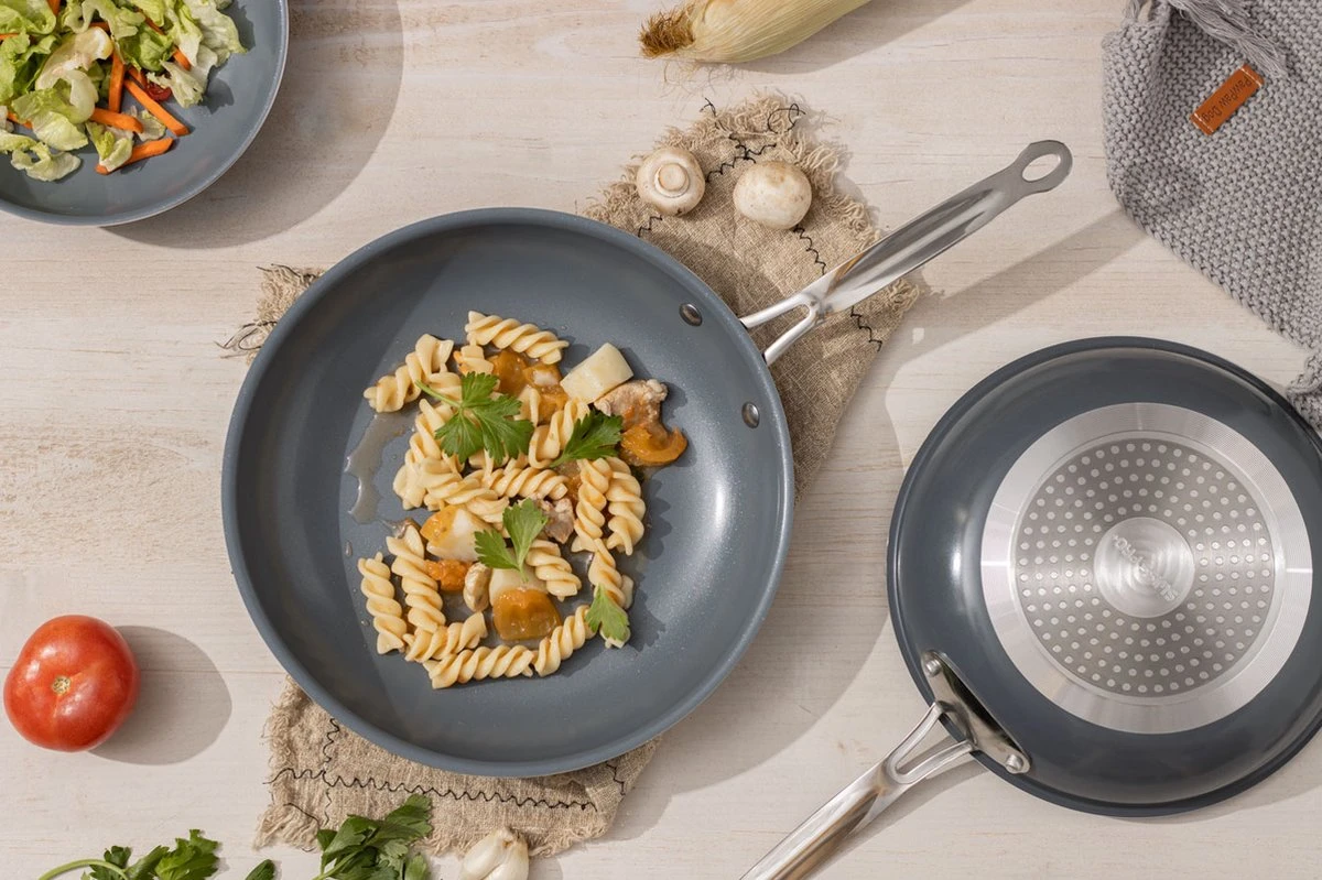 Swiss Pro+ - Koekenpannenset - 3 Delig - Keramisch - Inductie - Milieuvriendelijk - PFAS - PFOA Vrij - Sapphire Green - Afbeelding 8