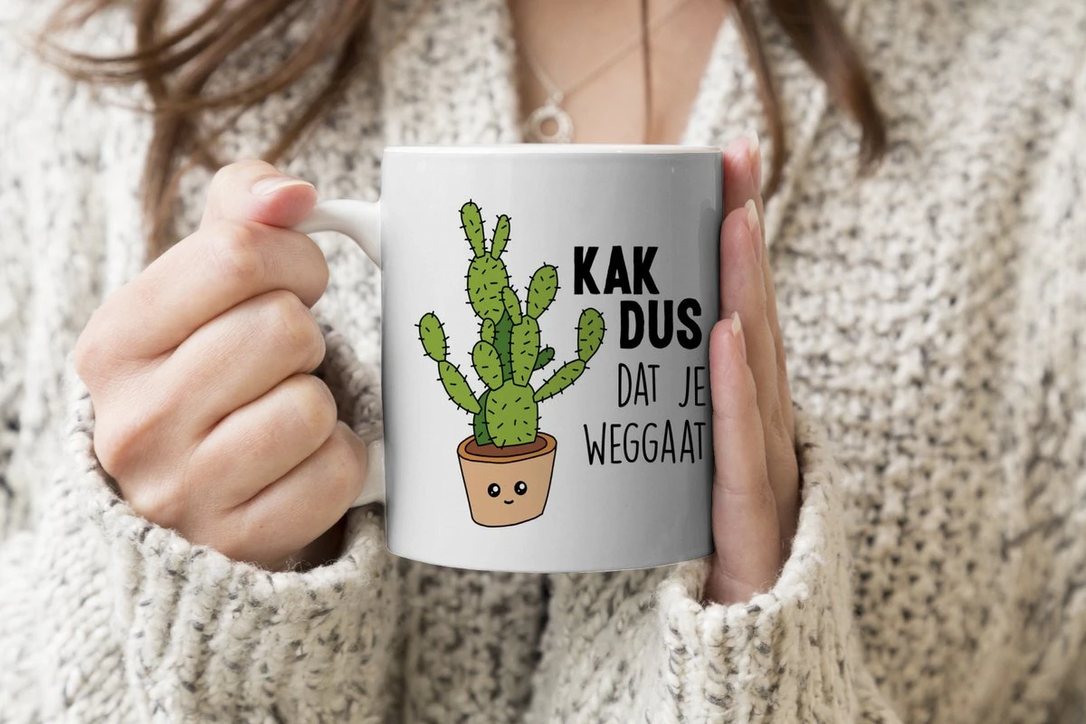 Mok - Koffiemok - Spreuken - Quote - 'Kak Dus Dat Je Weggaat' - Baan - Mokken - 350 ML - Beker - Koffiemokken - Theemok - Mok Met Tekst - Afbeelding 5
