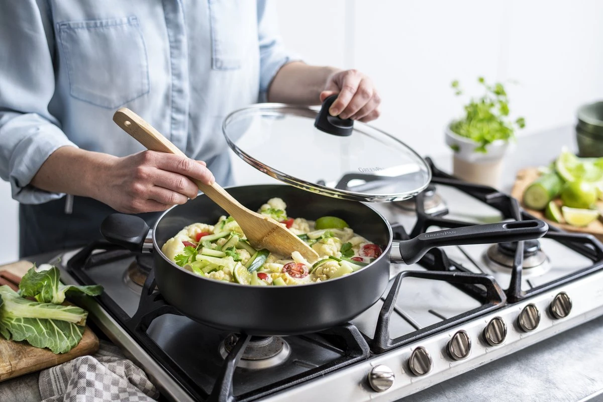 GreenPan Memphis Hapjespan 28cm - Zwart - Inductie - PFAS-vrij - Afbeelding 14