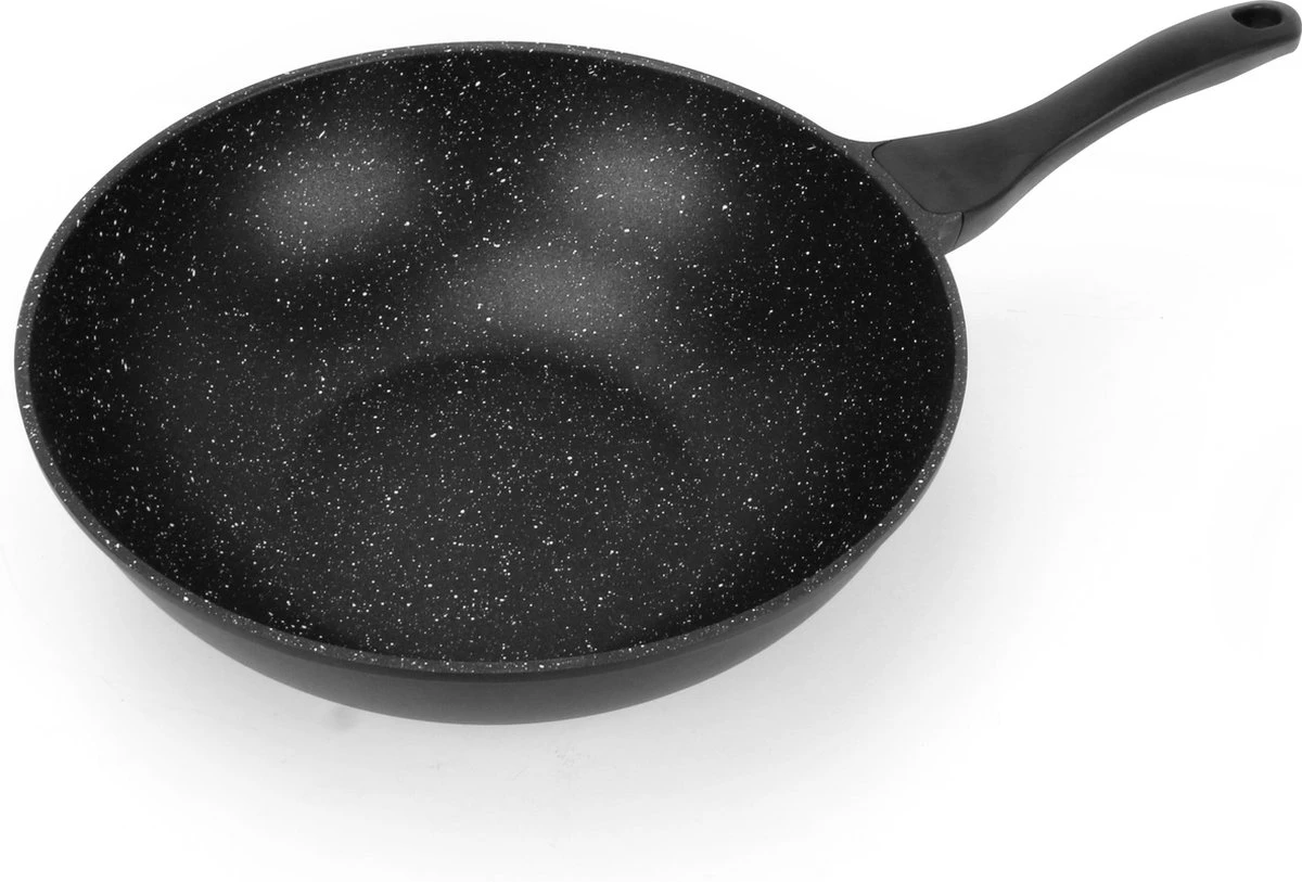 Swiss Pro+ - Marmeren Wokpan - Ø 32 Cm - Geschikt Voor Alle Warmtebronnen - Afbeelding 2