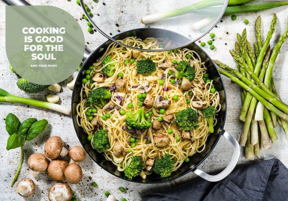 ISENVI Murray Keramische Wokpan Met Deksel 36 CM - RVS Greep - Afbeelding 4