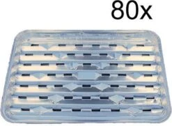 S'MART BBQ Aluminium Grillschaal 80 Stuks 34x22x2,5cm (2 X 40 Stuks) Ideaal Voor Op De BBQ - Wegwerp Grillschalen - Voordeelverpakking BBQ Accessoires