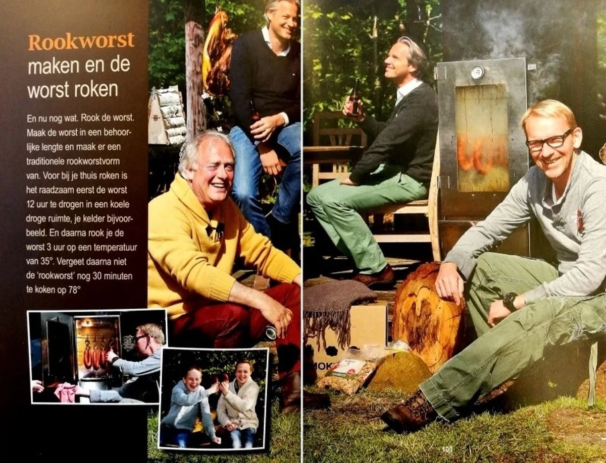 2-L Home & Garden XL Rookoven - RVS - 80x40x28 Cm - 3 Etages - Afbeelding 13