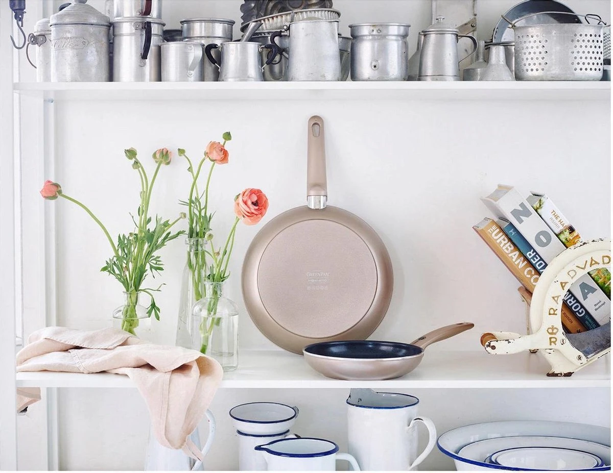 GreenPan Cambridge Koekenpan 24cm - Brons - Inductie - PFAS-vrij - Afbeelding 6