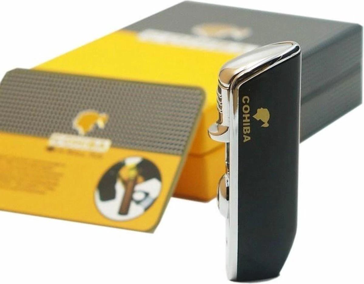 Cohiba® Sigarenaansteker - Sigarenboor - Sigaren - Sigaar - Cohiba Aansteker - Sigarenboor - Sigaren Accessoires - Sigarenknipper - Sigaar Aansteker - Cohiba - Incl. Luxe Geschenkdoos - Zwart - Afbeelding 3