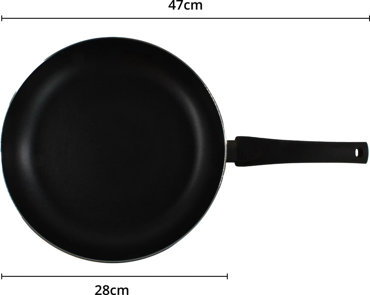 Miller Hapjespan Inductie 28cm - Alle Warmtebronnen - Anti Aanbaklaag - Afbeelding 2