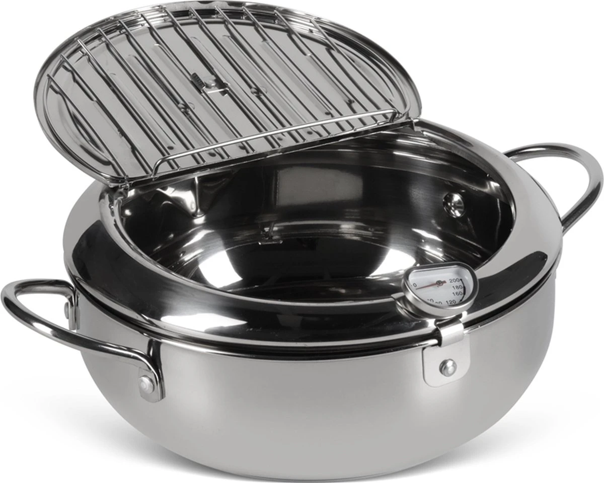 Edënbërg Classic Line - Japanse Frituurpan Met Thermometer - 3.4 Liter - Friteuse/Frituurpot RVS - Afbeelding 7