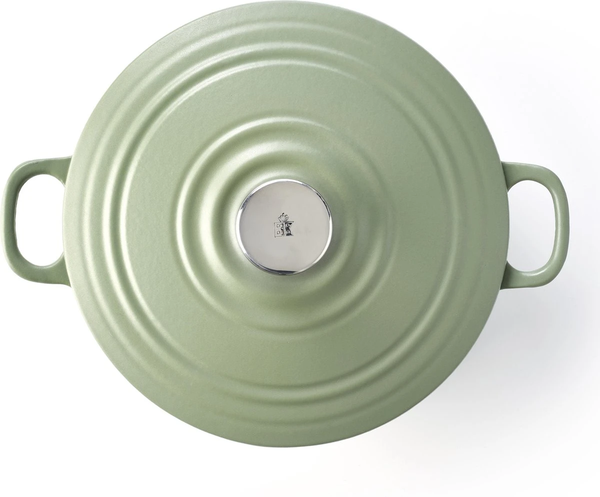 BK Bourgogne Braadpan Ø 24 Cm - Groen - Gietijzer - Inductie - Afbeelding 5