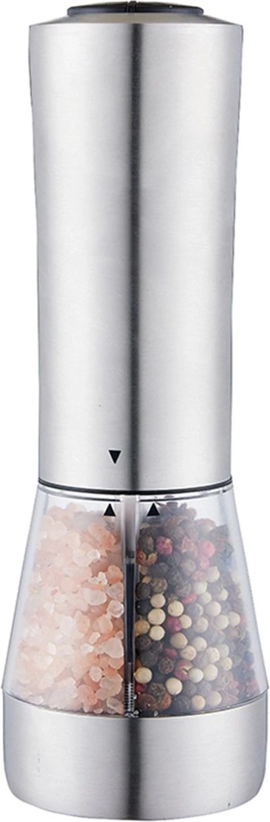 KROMS Peper En Zoutmolen Set - Peper En Zoutmolen Set Elektrisch -2 In 1 - Instelbare Maalgraad - Pepermolen - Zoutmolen - Peper En Zoutmolen Elektrisch