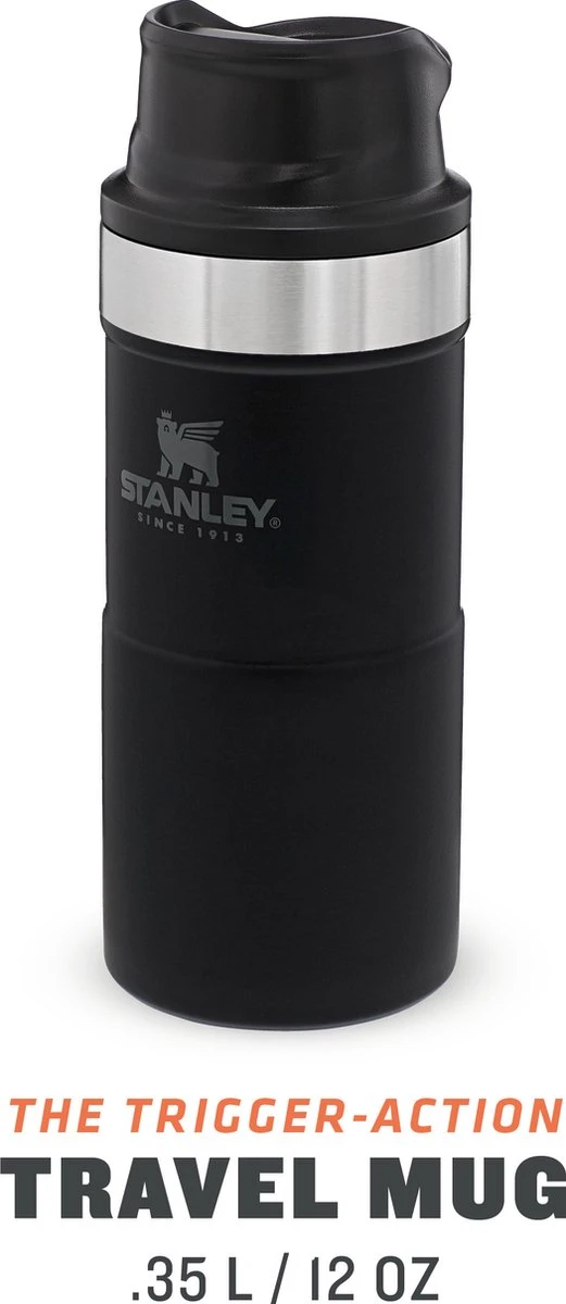 Stanley Trigger-Action Travel Mug 0.47L - Thermosfles - Matt Black - Afbeelding 13